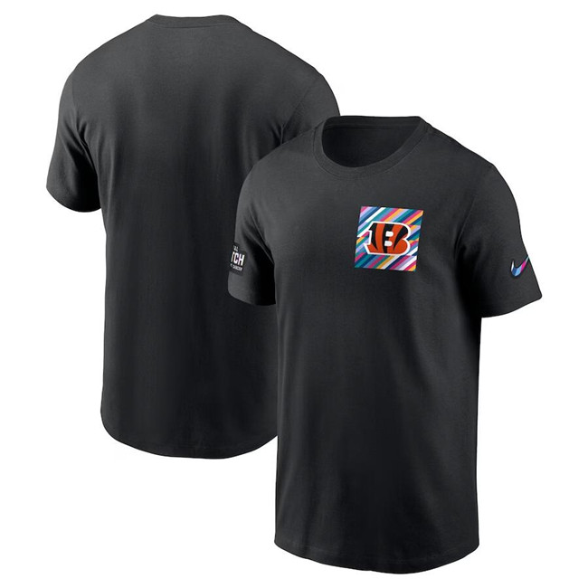 Men's Cincinnati Bengals Black 2023 Crucial Catch Sideline Tri-Blend T-Shirt - Click Image to Close